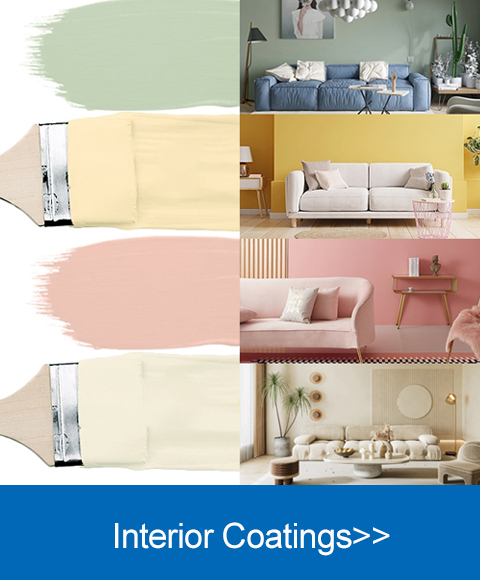 Interior Coatings: Pink/Green/Apricot/Yellow Paint, Corresponding to the Color Style of the Living Room