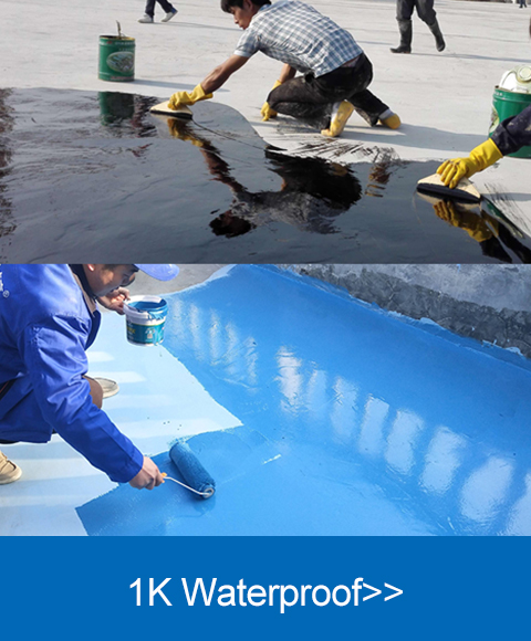 1K Waterproof: Workers, Painting, Blue/Black Paint, Roof/Floor